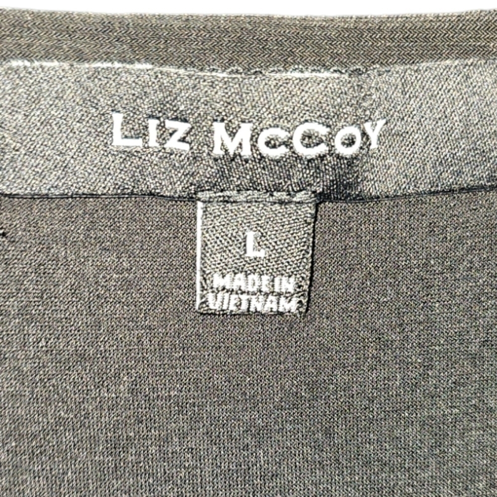 Liz Mccoy blouse shirt, tan, black, light pink, large - Picture 3 of 5